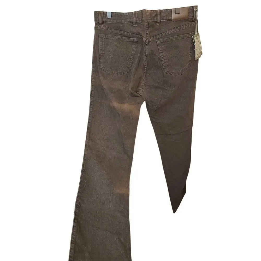 Ermenegildo Zegna Mens Pants Tailored Fit Straight Leg Jeans Size 34 NWT Stained